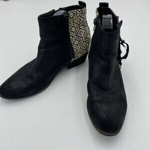 Madden Girl Womens Hawke Ankle Boot Black Fabric & Textile Size 9 M Fringe